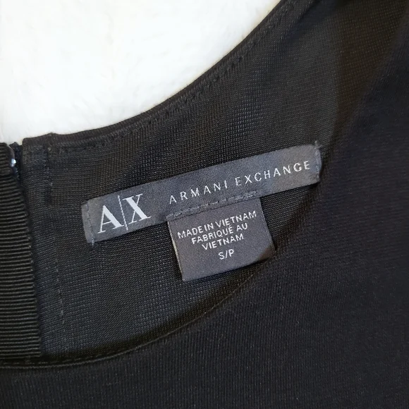 Like New Armani Exchange Little Black Dress Mini Sleeveless Size Small - Picture 3 of 7